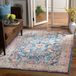 Safavieh Elegant tapijt, BTL361, geweven polyester loper 120 x 180 cm, blauw/lichtgrijs