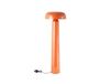 Lampe sur pied orange en métal