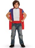 Rubies Superhelden top met cape - Frankrijk - Verkleedkleding - 134/146