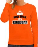 Bellatio Decorations Shoppartners Bv Koningsdag sweater Holy fuck its Kingsday - Oranje - Dames - S