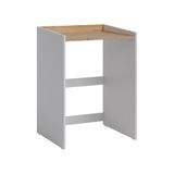 Vicco Wasmachinekast Viktor, Wit/Artisanaal eiken, 67.8 x 94.6 cm met rand