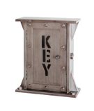 HAKU Sleutelkastje sleutelhuisje key holder keyorganizer antraciet metaal - Afm. B 26 cm x H 32 cm x D 10 cm Stijl: Industrieel