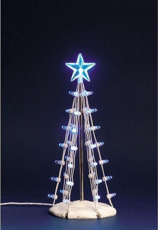 Lemax Lighted Silhouette Tree (Blue) M, B/O (4.5v)