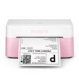 MUNBYN Imprimante Thermique Bluetooth, Technologie DAC, Rose, RW403B