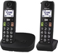 Panasonic KX-TGU-112EXB - Senioren DECT huistelefoon - 2 handsets - Zwart