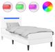Cadre de lit blanc avec matelas 100 x 200 cm Similicuir