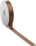 Merkloos Double Face Satijnlint Brandy – 10 mm × 25 m