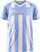 Craft Progress 2.0 Stripe Shirt Korte Mouw Kinderen - Hemelsblauw / Wit | Maat: 134/140