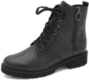 Remonte Groene Leren Dames Veterboots - Groen - 40