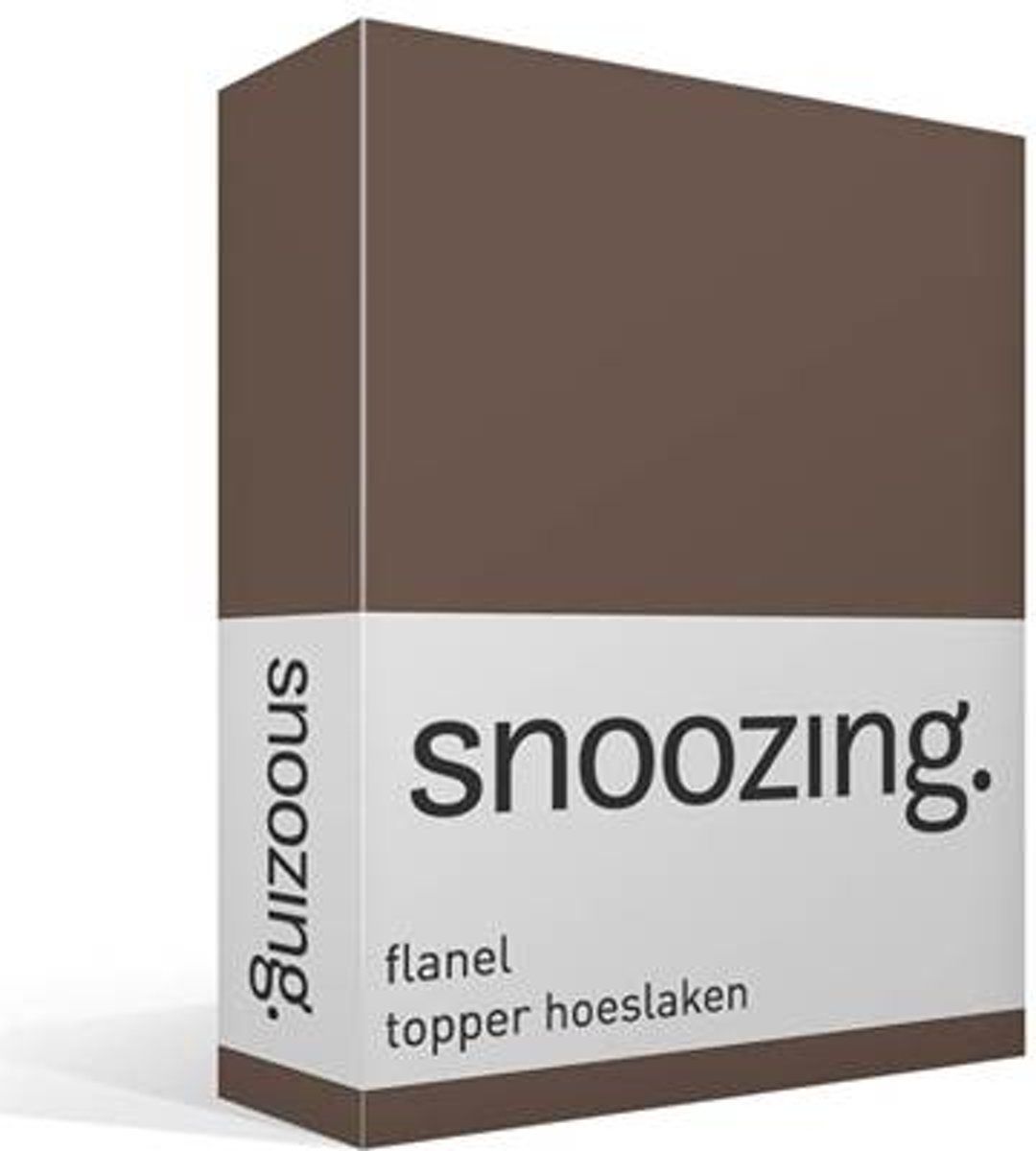 Snoozing Flanel Topper Hoeslaken - Lits-jumeaux (180x200 cm) - Taupe