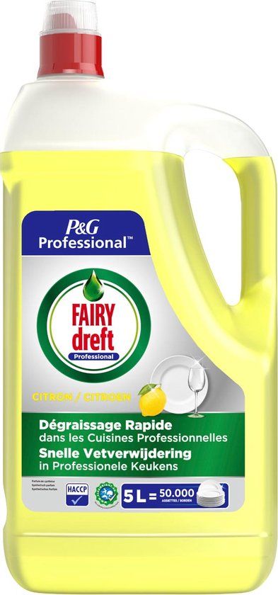 Dreft Professional FAIRY dreft Professional handafwasmiddel citroen, fles van 5 l 2 stuks