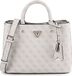 GUESS Meridian II Girlfriend Satchel Bag Bone Logo beige