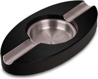 Bookwill Sigaren Asbak - Zwart - Hout/Metaal - 20x10cm