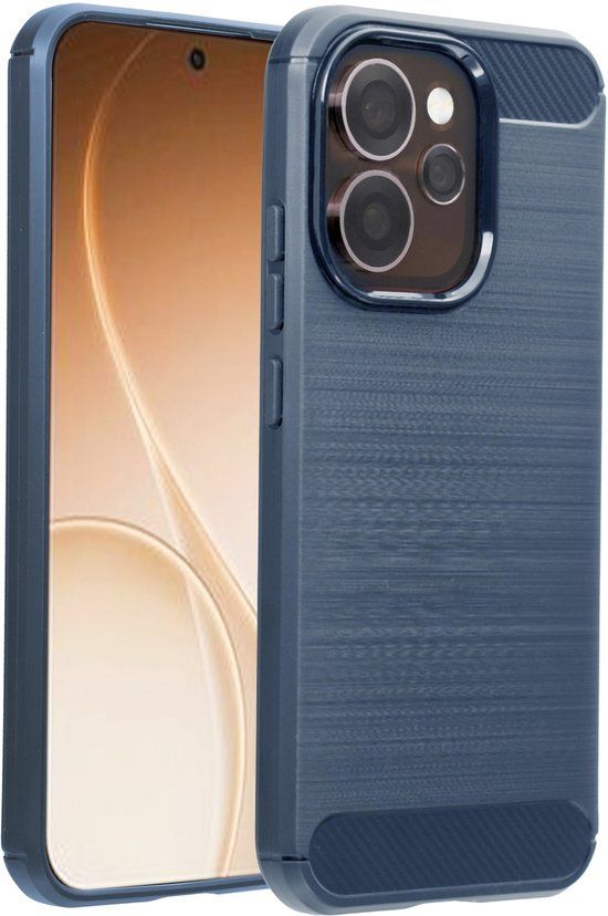 imoshion Hoesje - Geschikt voor Oppo Reno15 Pro (5G) - Brushed Backcover - Donkerblauw