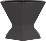 vidaXL Vuurkom - Zwart - 50 x 50 x 40 cm - Weervast Staal