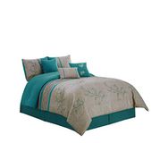 Chezmoi Collection Noriko California King Beddengoedset, 7-delig, kersenbloesempatroon, bloemenpatroon