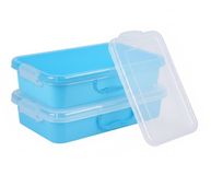 Merkloos Relaxdays Zandbak - Lichtblauw - 38x8x25 cm - 2 stuks
