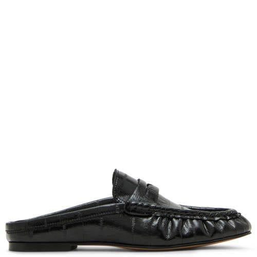 Steve Madden Rafe imitatieleren slippers zwart