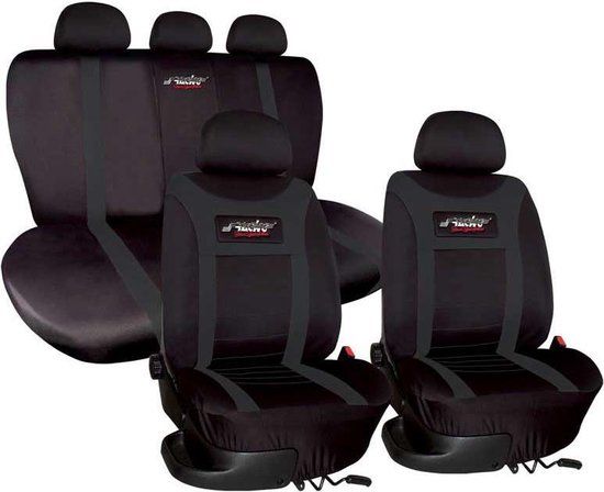 Simoni Racing Stoelhoezenset Type H - Zwart - 12-delig