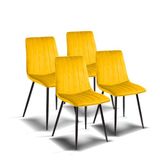 La Silla Española Denia stoel, stoffen, mosterdgeel, 44 cm (B) x 55 cm (D) x 88,5 cm (H)