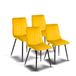 La Silla Española Denia stoel, stoffen, mosterdgeel, 44 cm (B) x 55 cm (D) x 88,5 cm (H)