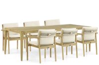 Santika Furniture Santika Suka/Sentis 240 cm dining tuinset 7-delig