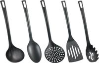 Metaltex Keukengerei Set - Spatelset - 5 spatels - Nylon - Zwart