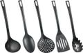 Metaltex Keukengerei Set - Spatelset - 5 spatels - Nylon - Zwart