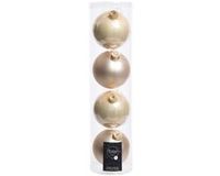 Decoris Kaemingk B.V. 16x Licht parel/champagne glazen kerstballen 10 cm - Mat/matte - Kerstboomversiering licht parel/champagne
