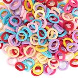200 stuks haarelastiekjes, kleurrijk, elastische katoenen haarelastiekjes voor dames, meisjes en kinderen, veelzijdige haaraccessoires