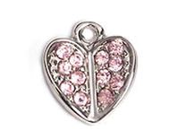 INNSPIRO Nice Charms metalen hanger hart met 12 symbolen, 10 x 12 mm, 25 stuks, 15x14mm., Metaal, Geen edelsteen