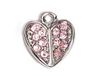 INNSPIRO Nice Charms metalen hanger hart met 12 symbolen, 10 x 12 mm, 25 stuks, 15x14mm., Metaal, Geen edelsteen