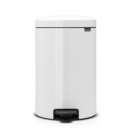 Brabantia NewIcon Prullenbak - 20 liter - Wit - Rond