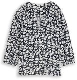 Tom Tailor Blouse van viscose - Maat 42 - blue ginkgo minimal