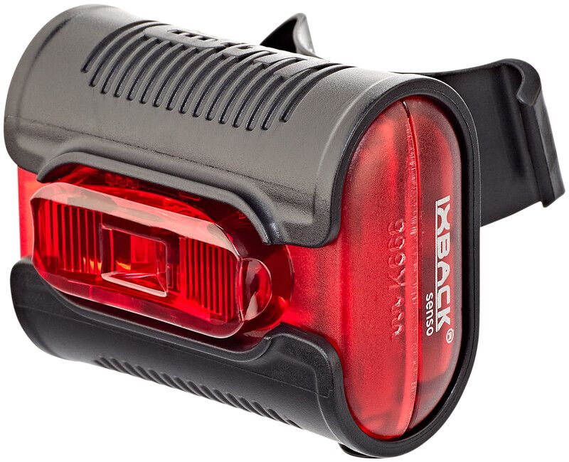 Busch & Müller IXBACK Senso USB Achterlicht - rood/zwart