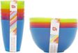 Koopman International coloured drinking cups and bowls - 12-piece - plastic