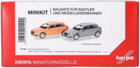 Herpa Audi A3 (2012) Oranje / Grijs Minikit 2 Stuks 1:87