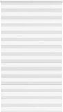 vidaXL Zebra rolgordijn 130x200 cm wit polyester