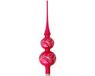 Bellatio Decorations Krebs Luxe Kerstboom Piek - Rood Ijslak - 30 cm - Glas