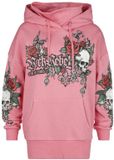 Rock Rebel by EMP Roze lange trui met print en strass details - Dames - M