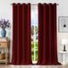Rideaux occultants thermiques, rouge - 140 x 260 cm, set de 2
