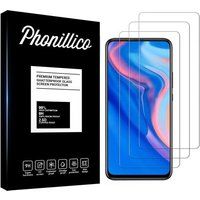 Phonillico® Huawei HONOR 9X Gehard Glas Screenprotector (3-Pack) Transparant