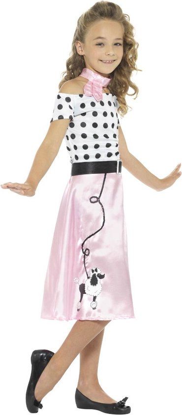 Generik SMIFFY'S Girly jaren 50 kostuum voor meisjes - Roze - M