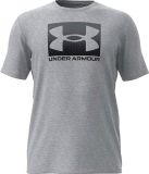 Under Armour UA M BOXED SPORTS UPDATED SS-GRY Heren Sportshirt - Mod Grijs Light Heather - Zwart