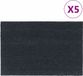 vidaXL Deurmatten - 5 stuks - 40x60 cm - Kokosvezel - Donkergrijs