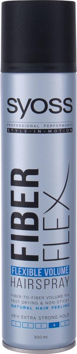 Syoss SYOSS_Fiberflex Flexible Volume Hairspray lakier do w³osów w sprayu dodaj¹cy objêtoœci Extra Strong 300ml