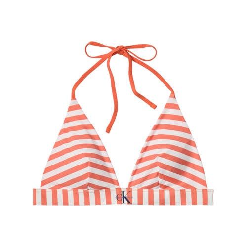 Calvin Klein Voorgevormde Triangel Bikinitop Oranje/Wit