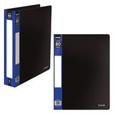 Geore - ordner met 80 hoezen (80 micron), zwart