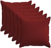 vidaXL - Kussensloop - 6 pcs - HOUTEN - Wijnrood - 65 x 65 cm - Faux Linnen