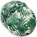 vidaXL - Kussensloop - 2 stuks - HEERLEN - Bladpatroon - Ø 30 cm - Polyester